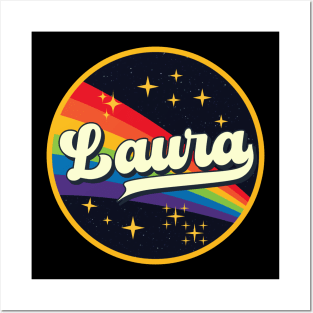 Laura // Rainbow In Space Vintage Style Posters and Art